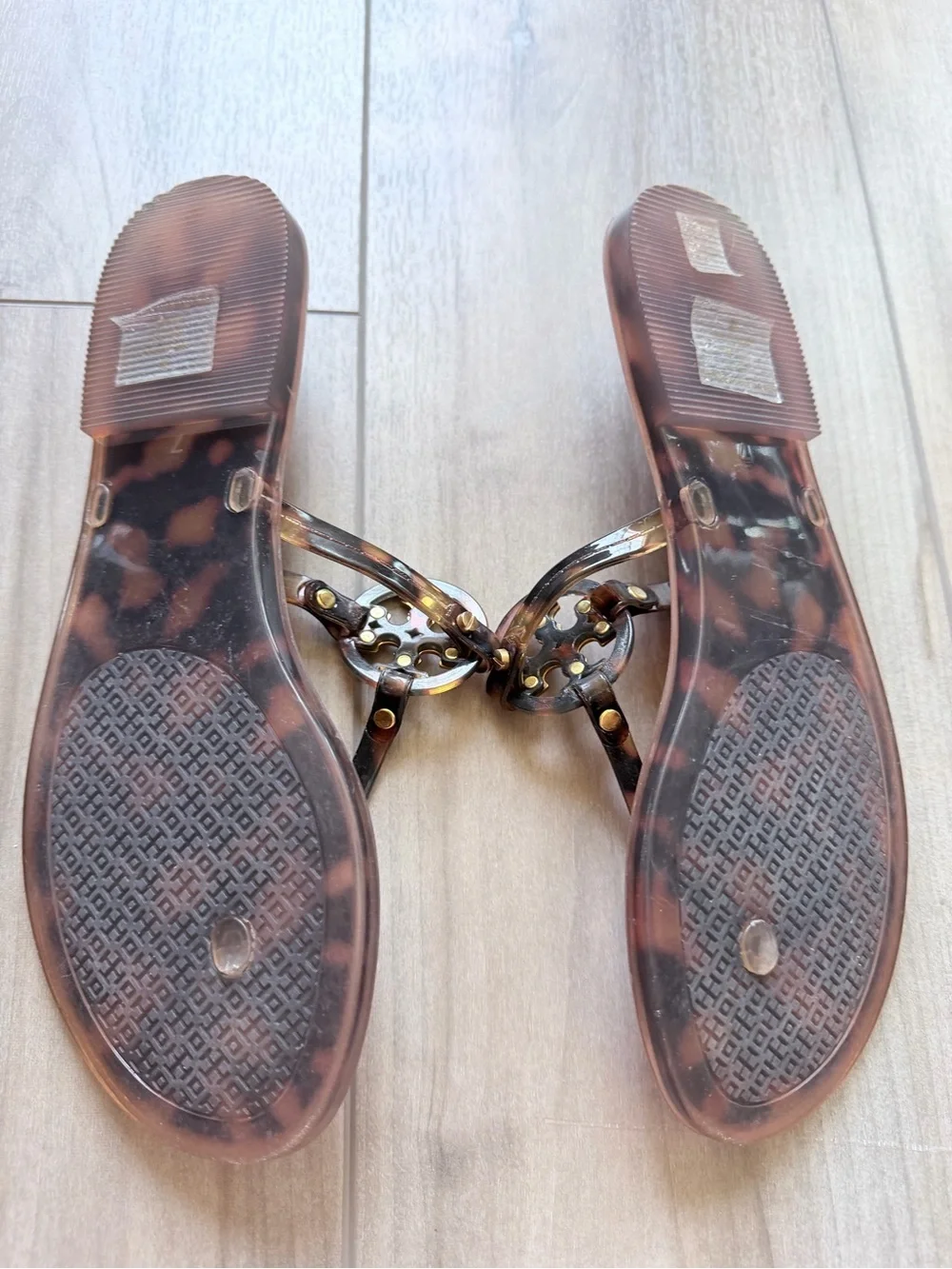 Tory Burch Tortoise Mini Miller Jelly Sandals